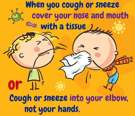 cover your cough or sneeze